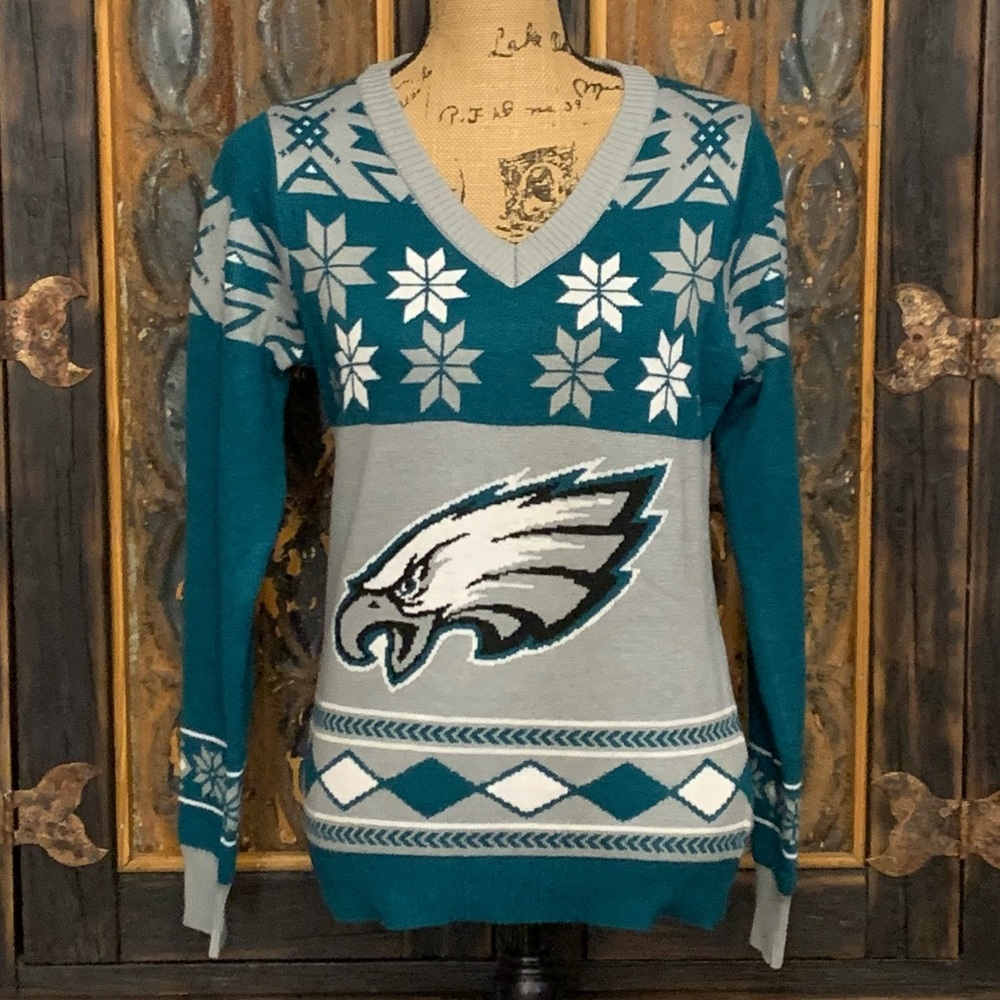 NFL Team Apparel PHILADELPHIA EAGLES Sweater~Size Large~Excellent Condition!